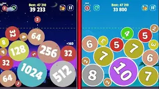 🎱 Merge Balls 2048 VS 🔢 Numbers Puzzle Gameplay 🎮