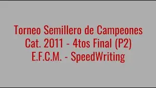 20260110 Semillero de Campeones EFCM   SpeedWriting CAT 2011