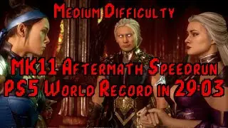 MK11 Aftermath Speedrun World Record Medium Difficulty in 29:03 (PS5)