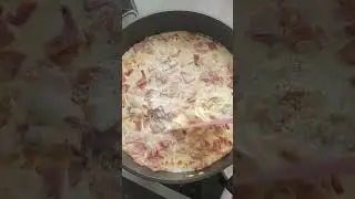 Super schnelle Schinken- Sahneso&szlig;e Pasta 🤤 folgt uns f&uuml;r mehr leckere Rezepte 🥰🍴