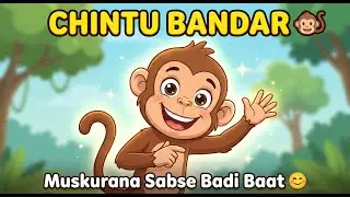 Chintu Bandar 🐒 | Funny Kids Rhyme in Hindi | Muskurana Sabse Badi Baat 😊