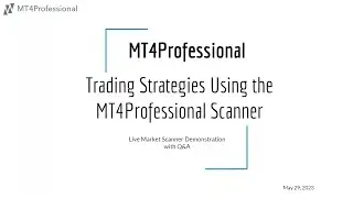 MT4Professional Trading Strategies Using the MT4Professional Scanner WEBINAR May 29, 2023