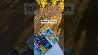 Painting outdoors #pleinairpainting #urbansketch #etchr