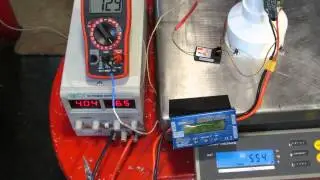 Bench Test RC Timer 5010 360KV motor running 4S and 17X5 5 T Style CF prop