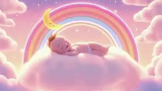Looped Rainbow Sky Lullaby 🌈☁️ | Baby Sleep Music for Deep Sleep | Bedtime Song for Kids & Newborns