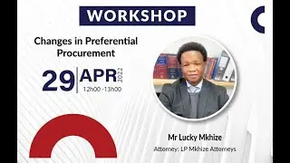 Preferential Procurement Legislation Changes Workshop