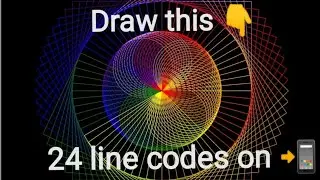 Draw an amazing pattern with just 24 lines of python code on mobile #python #pattern #turtlegraphics