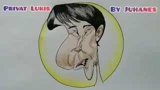 How to draw the caricature of Sanae Takaichi for the beginners 1552 (Privat Lukis)