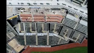 Exclusive drone footage of Oakland Athletics new Treehouse deck at the Coliseum