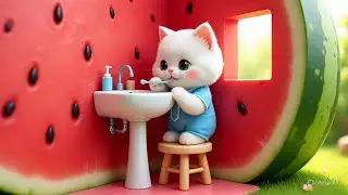 Watermelon 🍉 house 🏡 #3DAnimation #AICat  #FunnyCat #AnimationMovie #AICreation #FamilyEntertainment