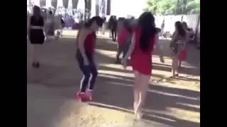 Stan Twitter: Two girls dancing to Rain On Me Cumbia version