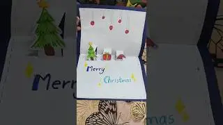 how to draw Christmas card 💡#shorts#artandcraft #christmascards #ytshorts #trend #howtomake #diy