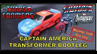 CAPTAIN AMERICA - TRANSFORMER Bootleg Bump and Go Robot | Divide We Fall 2-in-1