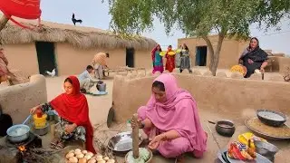 Morning routine cooking the Punjab of Pakistani Hindu marriage