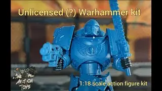 What in the name of NOT Joytoy Warhammer action figures is this? Unlicensed build a Spacemarine kit!