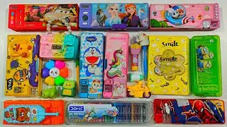 Cute Stationery Collection, Doms Oil Pastel, Notebook, Highlighter, Pen, Erasner, Sharpener, Pencil 