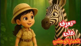 تعلم أسماء الحيوانات للأطفال | معلومات للأطفال عن الحمار الوحشي 🦓 | ليه لونه أبيض وأسود؟