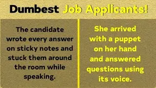 The DUMBEST, Funniest Things at Job Searches 🤦🤣 Clueless Applicants Stories