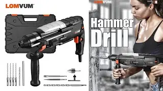 LOMVUM 800W Rotary HAMMER Drill | Multifunctional 220V AC Powerful Electric Impact Drill