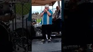 Detroit Blu, band feat. Christopher Leigh at Ralston Village Backyard Boogie May 15, 2022 Detroit,