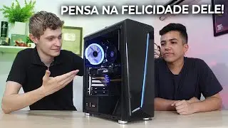 MONTEI O PRIMEIRO PC GAMER DELE! FICOU FELIZ RODANDO TODOS OS JOGOS!