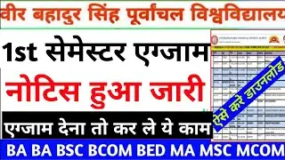 Vbspu नोटिस|Vbspu Exam Date 2025|Vbspu Time Table 2025|Vbspu Samarth Portal Examination Form 2025