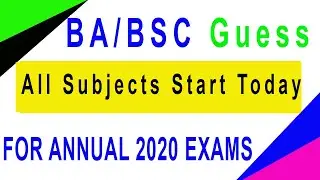 BA/BSC  All Subject Guess Paper Start Today 2020 || chutyo ke lu bhter practice ke lu Guess 2020