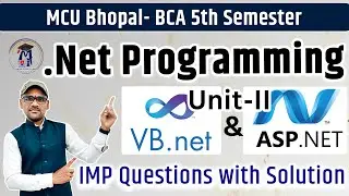 BCA 5th Dot NET (VB.NET & ASP.NET) Unit-2 IMP Questions with Solutions #dotnet