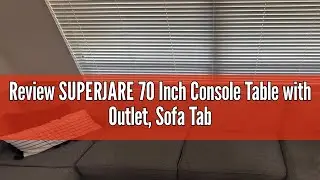 Review SUPERJARE 70 Inch Console Table with Outlet, Sofa Table with Charging Station, Narrow Entrywa