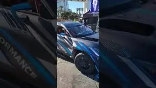 SEMA 2021 fun-haver RTR Electric mustang with squeaky brakes.