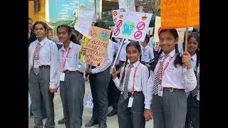 SDM model school organised a rally for Say NO to Crackers this diwali ||