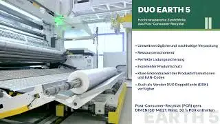 DUO EARTH 5 - Stretchfolie mit Post-Consumer-Rezyklat (PCR)  // DUO PLAST AG