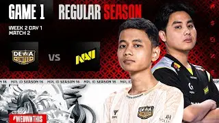 DEWA UNITED ESPORTS vs NAVI | Regular Season Week 2 Day 1 | Game 1 | #MPLIDS16