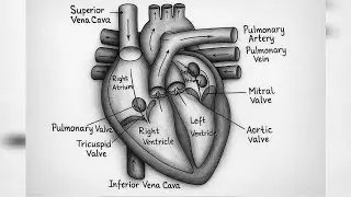 Human Heart Diagram Explained||Structure and Function of Human Heart||biology class 10th /12th neet
