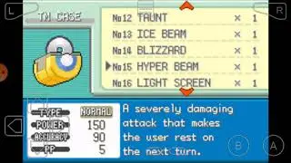 Pokemon Firered/Leafgreen all TMs and HMs