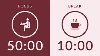 50/10 Pomodoro Timer | No Music 🔔 Bell Only | 4-Hour Study With Me for Deep Focus 🍅