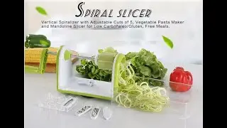 🎯 TRI-BLADES VEGETABLE FRUITS SPIRALIZER FOOD SLICER HANDHELD KITCHEN TOOL #MyYoutubeRecipe #Shorts