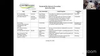 Sustainability Advisory Committee Meeting - January 29, 2026