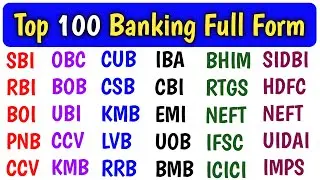 Important Full Form | 100 Most Important Gk Full Forms | Full Form Gk | 100 Banking full form Gk |