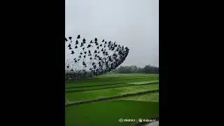 Stone the crows , a murder of crows decided to drop in for a feed .