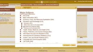 eHRAF World Cultures Tutorial