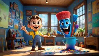 The Magic Paintbrush Song | Creative Color Song for Kids | Imagination & Art Adventure Rhyme