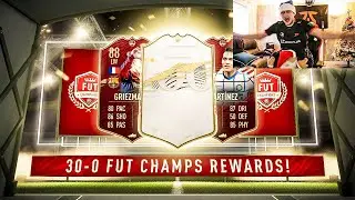 I PACKED AN ICON!! MY 30-0 FUT CHAMPIONS REWARDS!! FIFA 21
