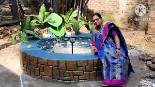 Construction of pond for fountain or fishes
