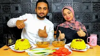 تحدي اكل شوربة العدس🥣مع الارز والعدس والبصل الاخضر والعقاب ليكم!!