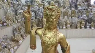 Brass Krishna with Chakra Idol-6.2*3.2*11.1 (BS1017 A)