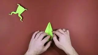 Лягушка из бумаги / Paper Frog Origami / Оригами / A4 / Papercraft