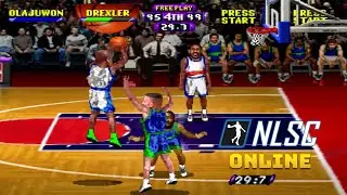 NBA Hangtime (PS1) - Rockets vs. Mavericks - @NBALiveSeriesCenter Online Co-Op