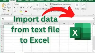 Import Data from a text file to Excel |**TechLearning_Hub: Learn Excel**|