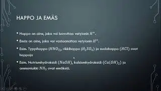 Hapot ja emäkset
